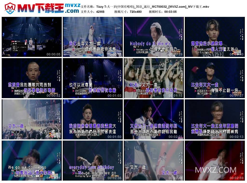 Tizzy T-大一岁(中国有嘻哈)_国语_流行_MC700032
